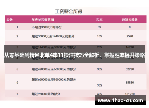 从零基础到精通北单4串11投注技巧全解析，掌握胜率提升策略